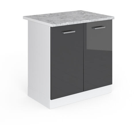 Mobile per microonde R-Line 60cm Anthracite Lucido/Bianco Vicco