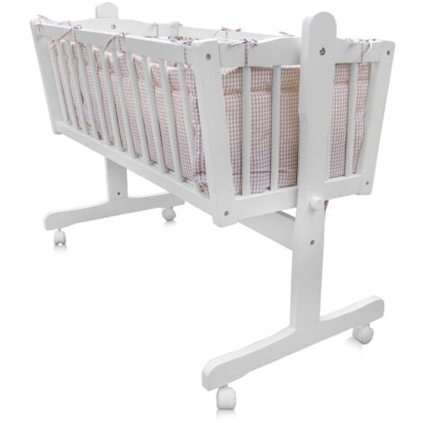 Lettino per bambini , Beige, 100 x 77 cm Con rulli, Vitalispa