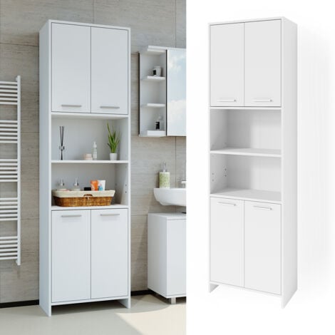 Armadio credenza Comò Bagno Bianco – Vicco