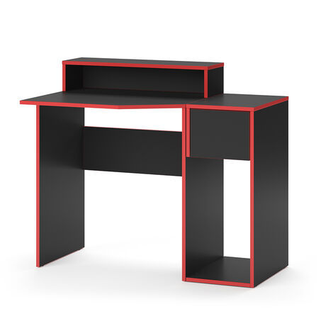 Set di tavoli per computer „Kron“ nero/rosso Set 7 Vicco