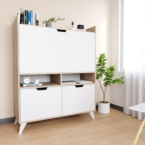 Scrivania per segretaria Berdi, Sonoma, 110 x 45 cm, Vicco