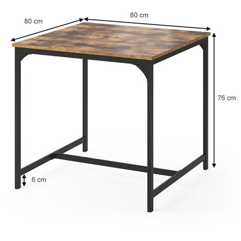 Tavolo da pranzo Fyrk, Rovere rustico, 80 x 80 cm, Vicco