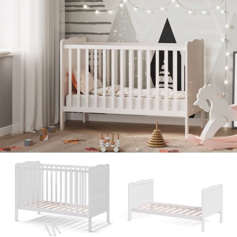 Culla neonato Tobi, Bianco, 60x120 cm, Vitalispa