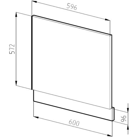 Pannello frontale R-Line, Bianco casa di campagna, 60 cm senza piano di lavoro, Vicco