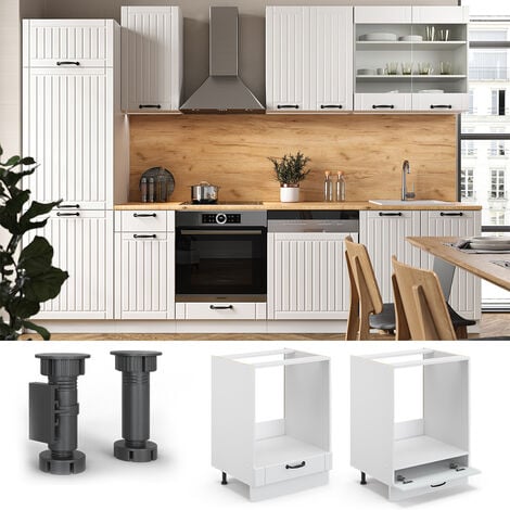 Mobile per forno da incasso Fame-Line, Bianco casa di campagna, 60 cm senza piano di lavoro, Vicco