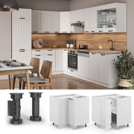 Vicco mobile ad angolo cucina R-Line, Bianco casa di campagna