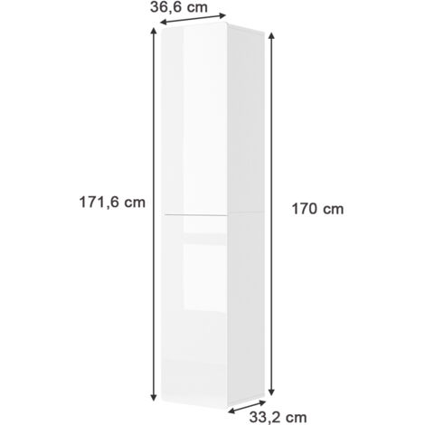 Mobile bagno alto Izan, Bianco, 36.6 x 171.6 cm, Vicco