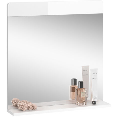 Specchio bagno Izan, Bianco lucido, 60 x 62 cm, Vicco