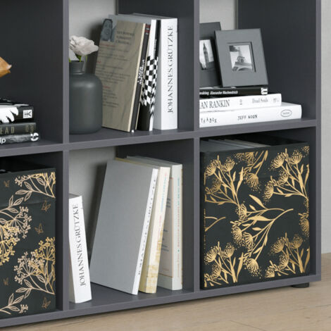 Scaffale A Cubi Vicco 107x143 Cm - Libreria Modulare Nero Con 11 Ripiani, Ideale Per Soggiorno E Camera - Foto 12