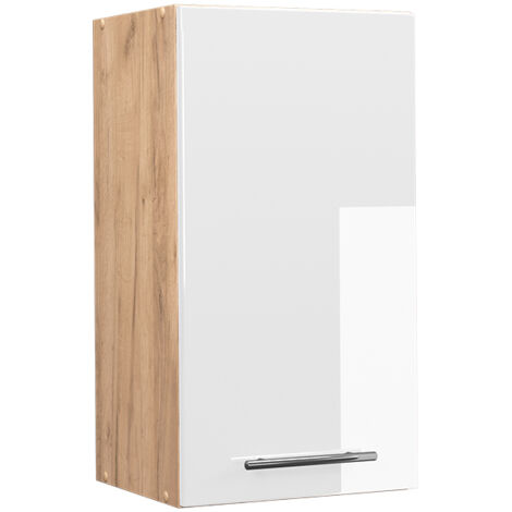 Pensile da cucina Fame-Line, Bianco lucido, 40 cm, Vicco