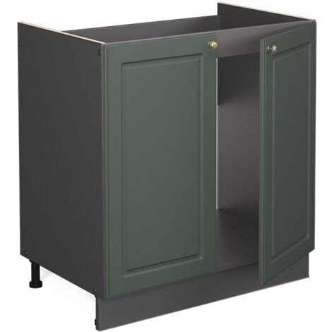 Mobile lavello cucina Fame-Line, Verde-oro Country House, 80 cm senza piano di lavoro, Vicco