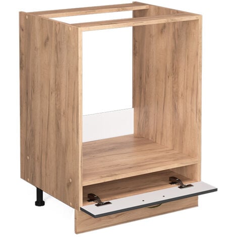 Mobile per forno da incasso Fame-Line, Antracite-oro, 60 cm senza piano di lavoro, Vicco