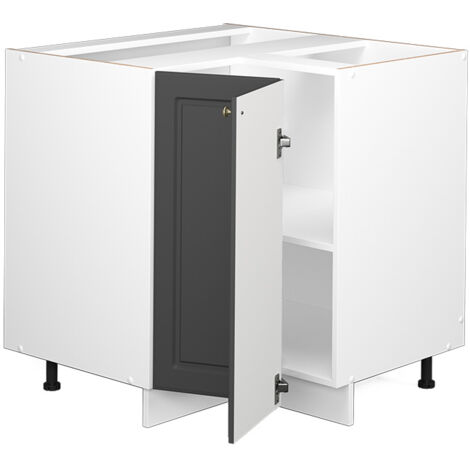 Mobile ad angolo cucina Fame-Line, Antracite-oro, 80.5 cm senza piano di lavoro, Vicco