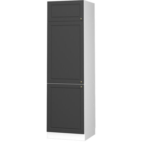 Mobile Lavello Cucina Vicco Fame-Line 80 Cm – Antracite-Oro Con Maniglie E Cerniere Ammortizzate