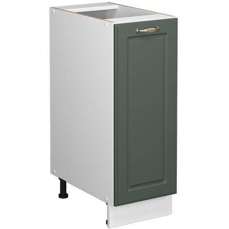 Armadio cucina dispensa alto Fame-Line, Verde-oro rustico, 30 cm senza piano di lavoro, Vicco