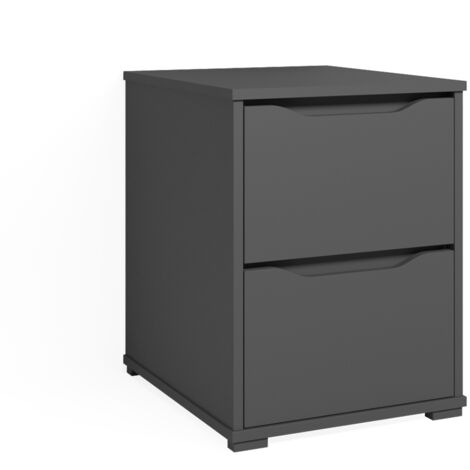 Comodino camera da letto Ruben, Antracite, 40.2 x 53.6 cm, Vicco