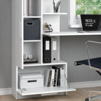 Scrivania con ripiani Tomy, Bianco, 150 x 59.3 cm, Vicco