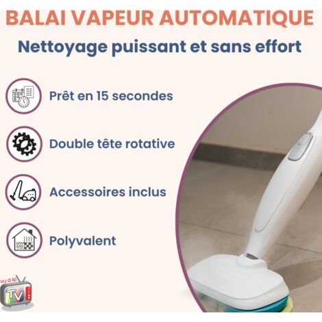 Balai Serpillière Venteo - Essorage Rapide Manche Rétractable, Tête Microfibre
