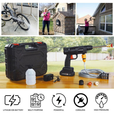 ULTECHNOVO Lot De 2 Adaptateurs Bouteille Soda Pour Nettoyeur Haute Pression Sans Fil – Avec Tuyau – Pratique Lavage Voiture Et Jardinage