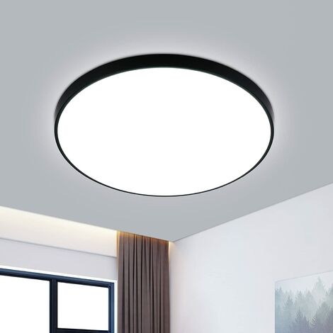 GOECO Plafoniera LED Bianco Freddo 6000K Rotondo Ø27cm Plafoniera da bagno Impermeabile IP54 Per bagno camera da letto soggiorno cucina