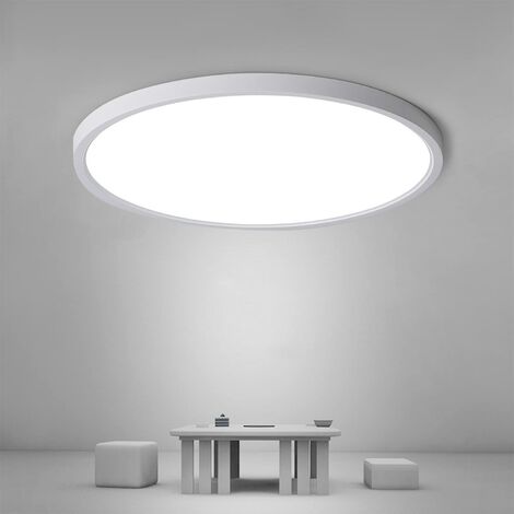 GOECO Plafoniera LED Rotonda IP44 Lampada da Soffitto per Camera da Letto Bagno Cucina Corridoio Balcone Ø30cm 24W 2160LM 6500K Luce Bianca Fredda