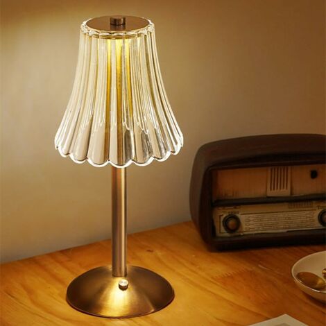 Lampada Da Comodino MUCHER Ricaricabile Touch – 3 Colori LED, Portatile, Senza Fili, Con Base Tipo C, Perfetta Per Camera Da Letto E Matrimoni (Rosso) - 2