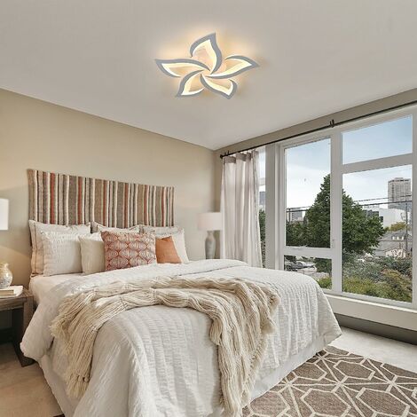 Plafoniera LED 60W Design moderno Bianco Caldo 3000K Forma creativa del fiore Lampada a Soffitto Per soggiorno, camera da letto, sala da pranzo, ufficio Bianco