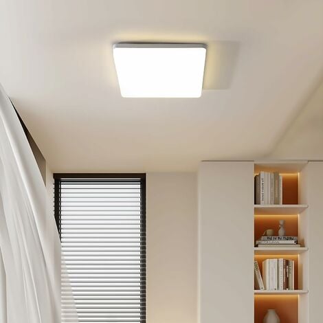 Plafoniera LED 48W Quadrato 30x30cm Plafoniera da bagno Bianco Neutro 4000K Impermeabile IP54 Per bagno camera da letto soggiorno cucina