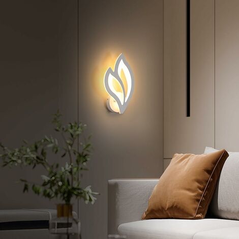 GOECO Lampada da parete per interni a LED, 13W 1500LM Creativa Lampada da parete moderna a forma di fiore acrilico 3000K Luce bianca calda, Luce da parete per camera da letto, soggiorno, corridoio, Bi