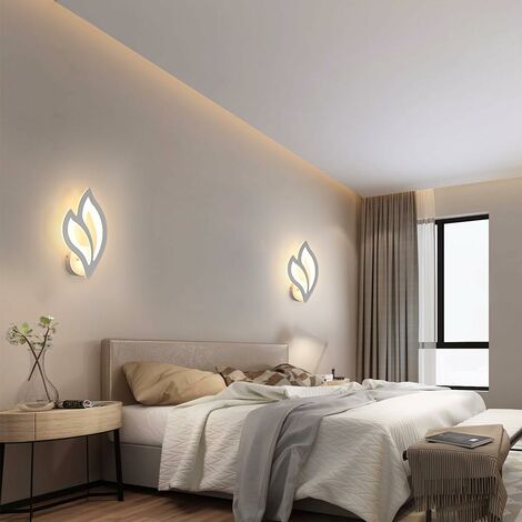 GOECO Lampada da parete per interni a LED, 13W 1500LM Creativa Lampada da parete moderna a forma di fiore acrilico 3000K Luce bianca calda, Luce da parete per camera da letto, soggiorno, corridoio, Bi