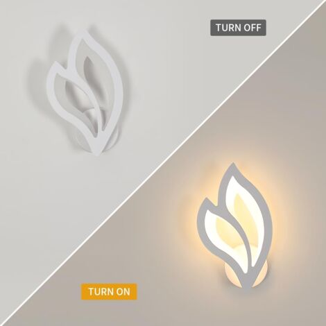 GOECO Lampada da parete per interni a LED, 13W 1500LM Creativa Lampada da parete moderna a forma di fiore acrilico 3000K Luce bianca calda, Luce da parete per camera da letto, soggiorno, corridoio, Bi