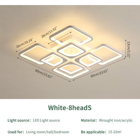 GOECO Plafoniera LED 72W 4566LM Dimmerabile con Telecomando e Controllo APP 3000-6000K per Soggiorno Ufficio Sala da Pranzo