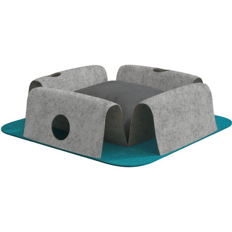 Vercart Nid de chat Tunnel pour chat Jouets de chats Maison pour chat pour animaux de compagnie 35x35x14CM (1/5)