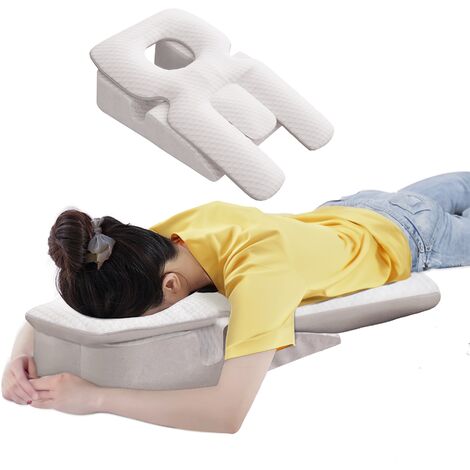 Oreiller de couchage pour dormir sur le ventre – Soutien en mousse haute densité – Confort après vitrectomie et chirurgie BBL – Lavable en machine – Vercart