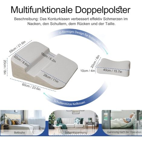 Oreiller Orthopédique Avec Croissant Amovible – Soutien Pour