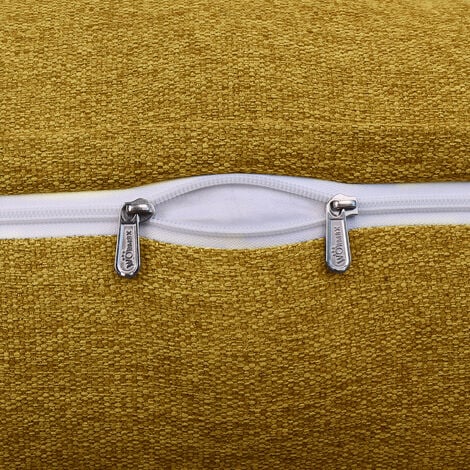 VERCART Coussin de Lecture, Oreiller Traversin Soutien Dorsal, Triangulaire Coussin à Coins, Gros Coussin Canapé, Coussin tête de Lit Dossier, Oreiller de Repos Cale Dos en Lin Jaune 180CM