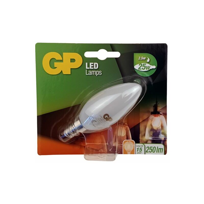 Gp - ampoule led gp 080411 e14 b35 bougie flamme frost - 745gpcan080411ce1