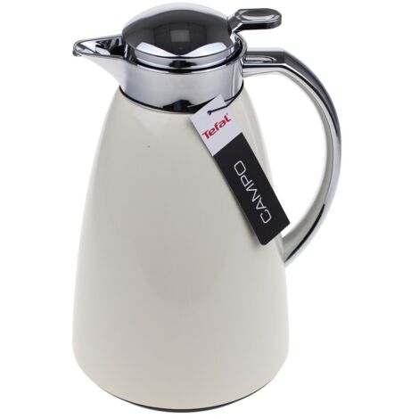 Tefal – Thermos 1 litre blanc en acier inoxydable – Garde chaud 12h et froid 24h – Système anti-fuite – Compatible lave-vaisselle