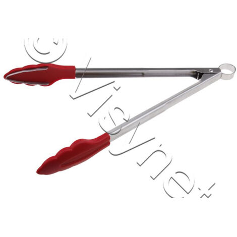 Cuisipro - pince de service avec dents (silicone) - rouge - 30 cm (1/2)