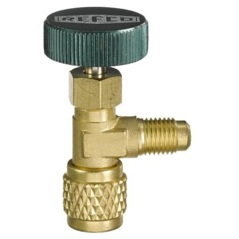Vanne de raccord pour gaz r134a r404a r407 – Connexion 1/4' SAE – Robinet gaz pour applications frigorifiques – Refco