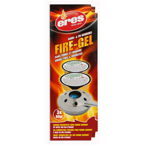 Coupelles fire-gel par 3 – Allume feu pour bois dur – Idéal pour chantiers humides – Combustion rapide et efficace – Eres
