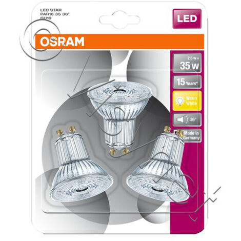 Osram - led star par16 3,3w/827 230v gu10 blister de 3 lampes - (1/2)