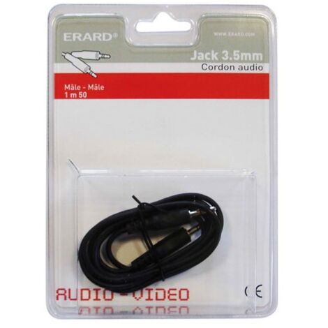 Erard - jack 3.5mm mâle/ mâle - 1m50 - 721501 - 3700117215010 (1/3)