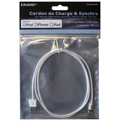 Erard - usb-iphone 5 lightningkabel 1,00 m - 728335 - (1/2)