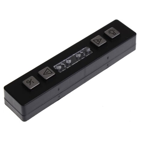 Novy – Commande à touches 7000505 – Compatible modèles D7400, 7455, D7610 – 4 LEDs pour contrôle précis – Pièce détachée pour hotte - 4leds
