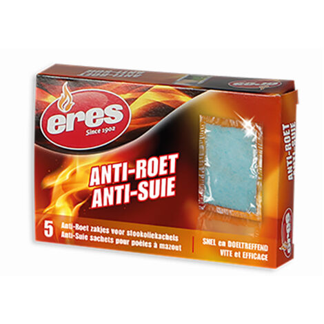 Poudre anti-suie pour bois d'allumage – Élimine les résidus – Application facile – Pour espaces confinés – Eres (1/2)