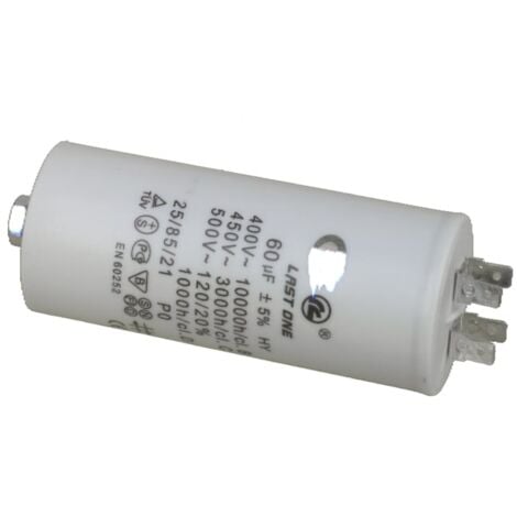 Condensateur Universel 4,50 µF 450 V 30x57mm Avec