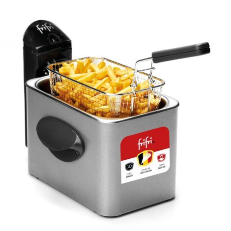 Friteuse électrique 2.5L 2000W – Technologie de cuisson à zone froide – Poignée repliable – Corps en métal durable – Frifri
