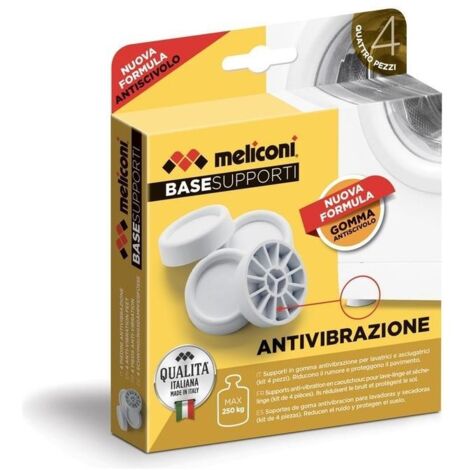 Meliconi - jeu de 4 pieds amortisseurs - vibration - 656102 - (1/2)