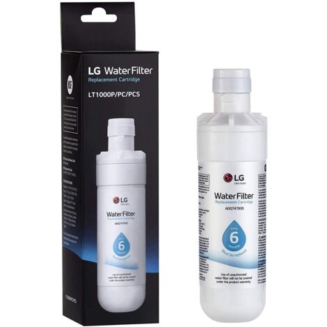 LG – Filtre à eau LT1000P pour réfrigérateurs américains – Capacité de 757 litres – Débit 1,9 litres/min – Remplacement tous les 6 mois